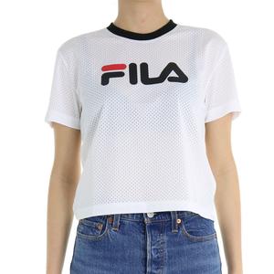 T-SHIRT IN RETE FILA BIANCO