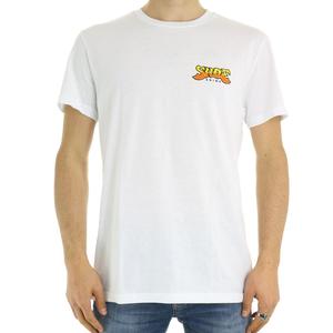 T-SHIRT STAMPA POSTERIORE SHOESHINE BIANCO
