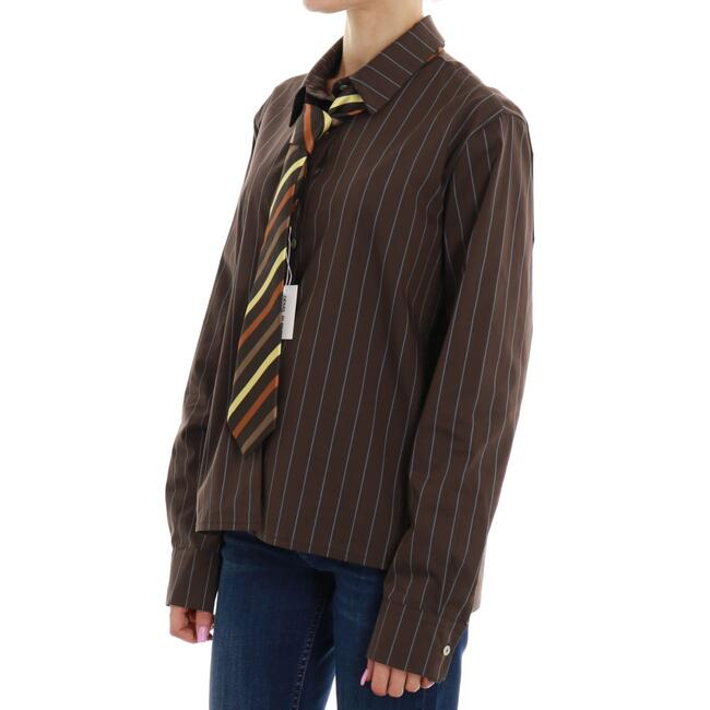 CAMICIA RIGATA CRAVATTA A CONTRASTO HAVEONE - Mad Fashion | img vers.650x/